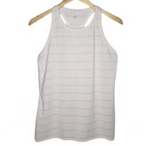 Athleta Sheer Stripe Tank Top Women's T-Back Gym Activewear Lightweight M